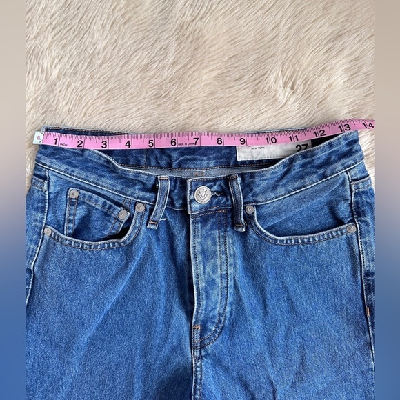 Rag & Bone Alex High Rise Straight Leg Jeans Blue Denim Indigo Wash Size 27 - Picture 6 of 15